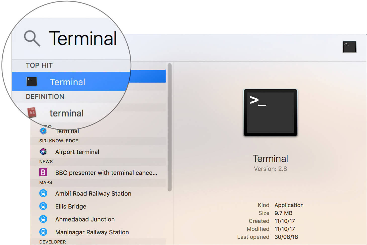 Mac terminal launch app